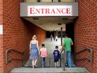 1009397793 ma nb HayMacFistDay  Parents bring their children to school on the first day of school at the Hayden McFadden Elementary School in New Bedford.  PETER PEREIRA/THE STANDARD-TIMES/SCMG : education, school, students